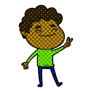 vektör çizim karikatür dostça adam