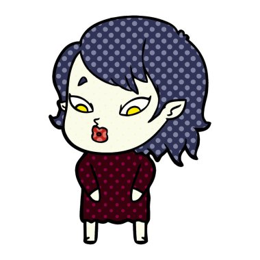 sevimli çizgi vampir kız