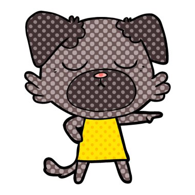 Çizgi film köpeğinin vektör çizimi