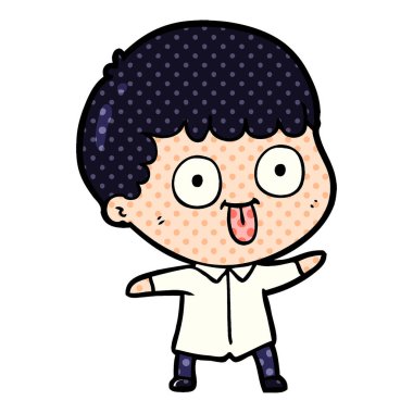  vektör çizim karikatür adam bakıyor