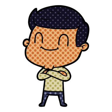 vektör çizim karikatür dostça adam