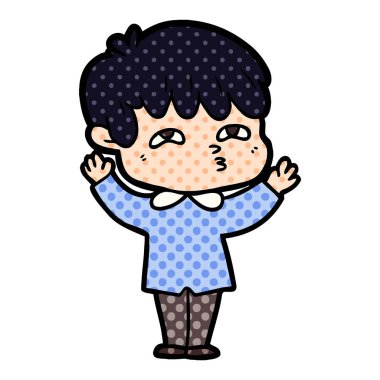 vektör çizim karikatür meraklı adam