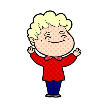 vektör çizim karikatür dostça adam