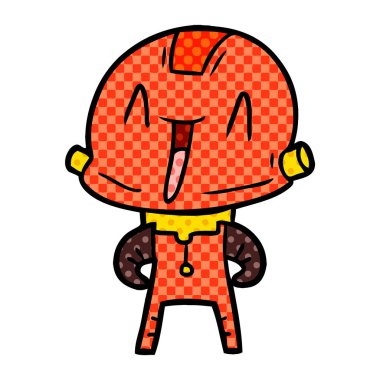 Çizgi film robotunun vektör çizimi