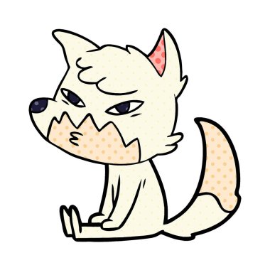 Akıllı karikatür fox vektör çizim