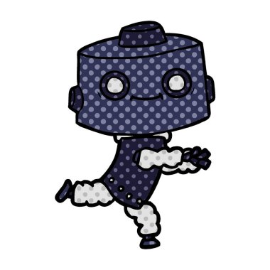 Çizgi film robotunun vektör çizimi