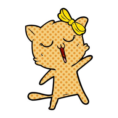 Çizgi film kedisinin vektör çizimi