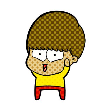 vektör çizim karikatür mutlu çocuk