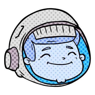 vektör çizim karikatür astronot yüz