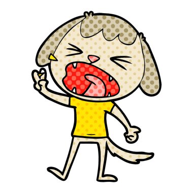 Çizgi film köpeğinin vektör çizimi