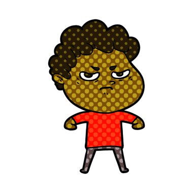 vektör çizim karikatür kızgın adam