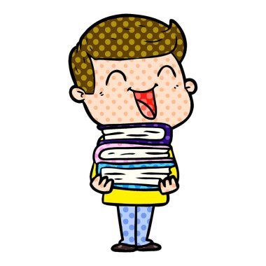 vektör çizim karikatür man gülüyor