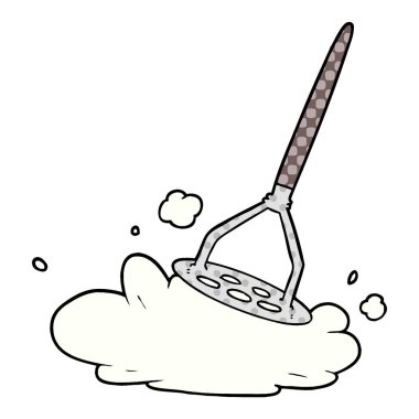 vektör çizim karikatür patates ezici