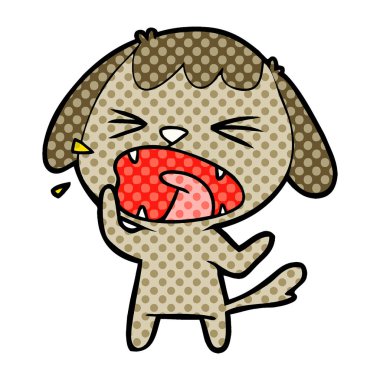 Çizgi film köpeğinin vektör çizimi