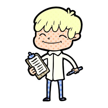 vektör çizim karikatür mutlu çocuk