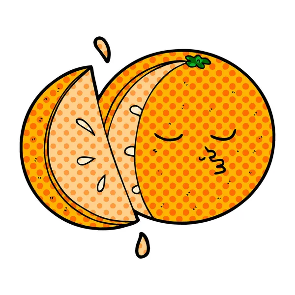 Vektorillustration Tecknad Orange — Stock vektor