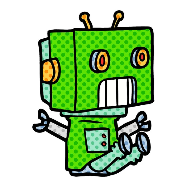 Ilustración Vectorial Del Robot Dibujos Animados — Vector de stock