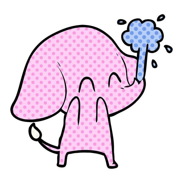 Vektorillustration Des Niedlichen Cartoon Elefanten — Stockvektor