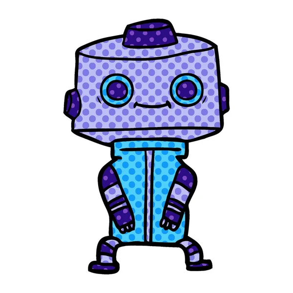 Ilustración Vectorial Del Robot Dibujos Animados — Vector de stock