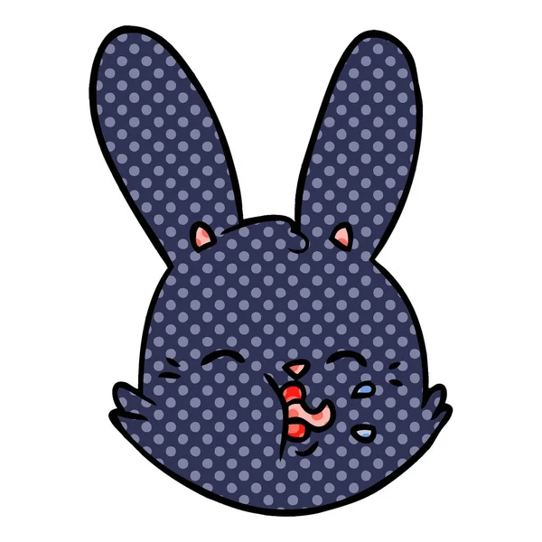 Dibujo Animado Divertido Cara Conejo — Archivo Imágenes Vectoriales