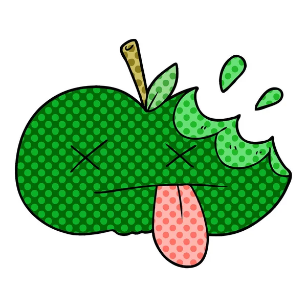 Illustration Vectorielle Pomme Dessin Animé — Image vectorielle