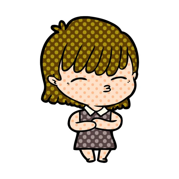 Vector Ilustración Mujer Dibujos Animados — Vector de stock