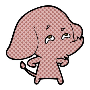 çizgi film fil hatırlamak vektör çizim