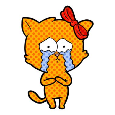 Çizgi film kedisinin vektör çizimi