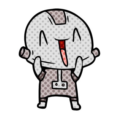 Çizgi film robotunun vektör çizimi