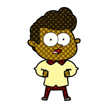  vektör çizim karikatür bakan adam