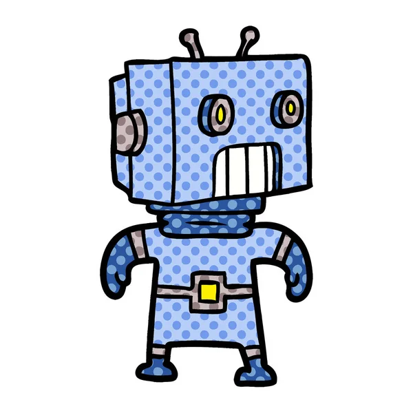 Ilustración Vectorial Del Robot Dibujos Animados — Vector de stock