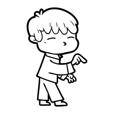 vektör çizim karikatür meraklı çocuk