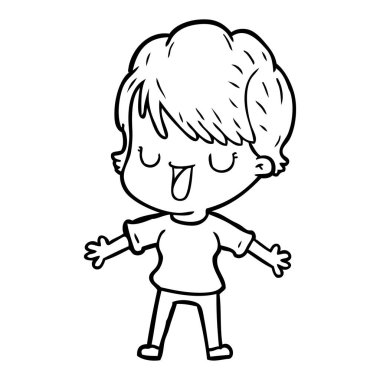 vektör çizim karikatür kadın söz