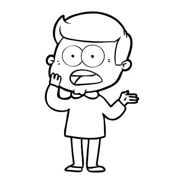 vektör çizim karikatür dostum şok