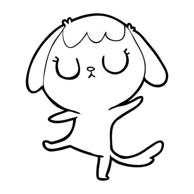 Çizgi film köpeğinin vektör çizimi