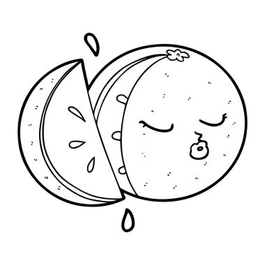 çizgi film turuncu vektör çizim