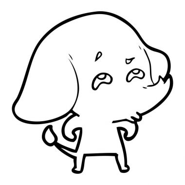 çizgi film fil hatırlamak vektör çizim