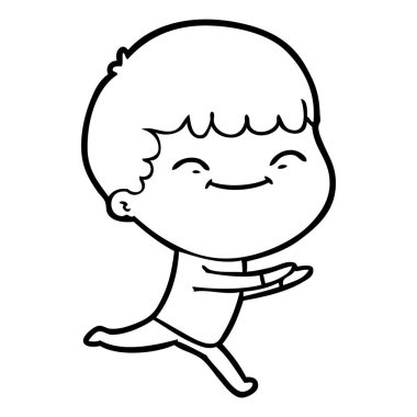 vektör çizim karikatür mutlu çocuk