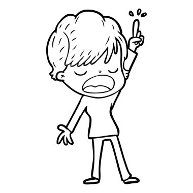 vektör çizim karikatür kadın söz