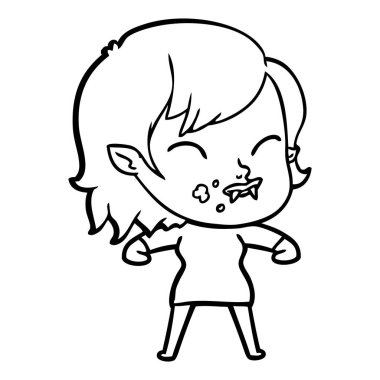 çizgi film vampir kız kanlı yanak