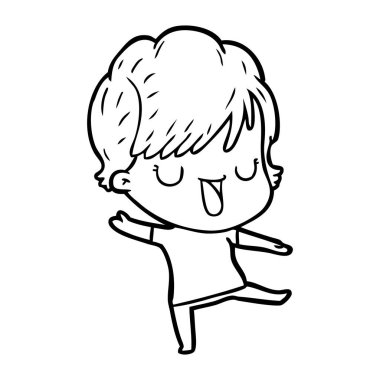 vektör çizim karikatür kadın söz