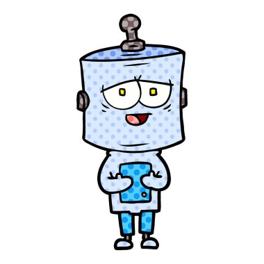 Çizgi film robotunun vektör çizimi