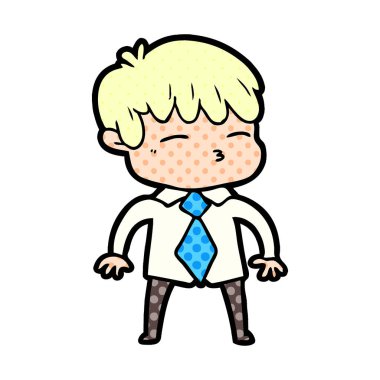 vektör çizim karikatür meraklı çocuk