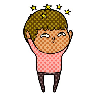 vektör çizim karikatür çocuk hayret