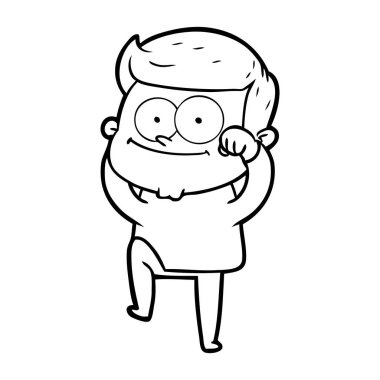vektör çizim karikatür mutlu adam