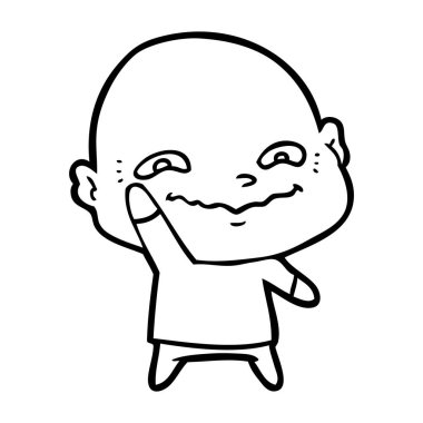 vektör çizim karikatür ürpertici adam