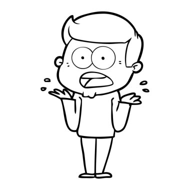 vektör çizim karikatür dostum şok