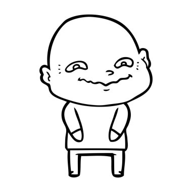 vektör çizim karikatür ürpertici adam