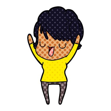 vektör çizim karikatür kadın söz