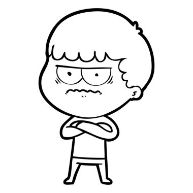 vektör çizim karikatür dostum rahatsız